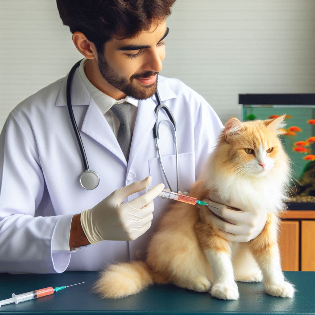 a-veterinary-doctor-vaccinating-a-cat